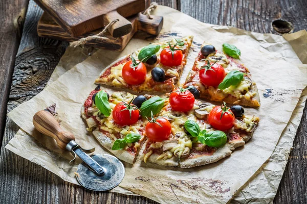 Ingredience na těsto na pizzu — Stock fotografie