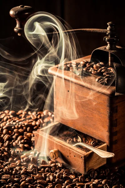 Fragrance of roasted coffee seeds — Stock Photo, Image