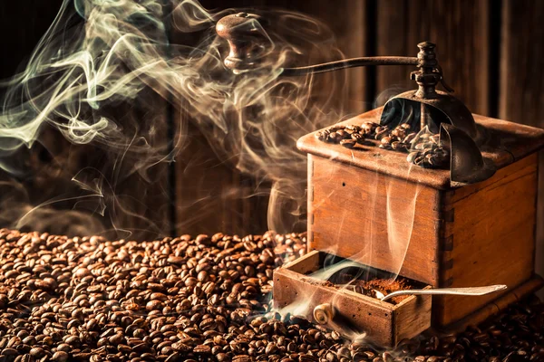 Sabor de grãos de café torrados — Fotografia de Stock