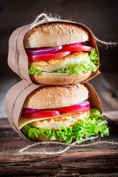 Homemade burge — Stock Photo, Image