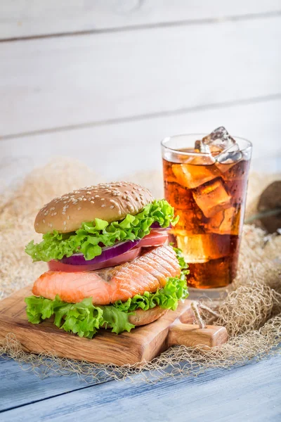 Hamburger fatto in casa con fis — Foto Stock