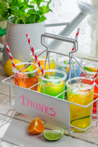 Cold drink with citrus and sugar — Stock Photo, Image