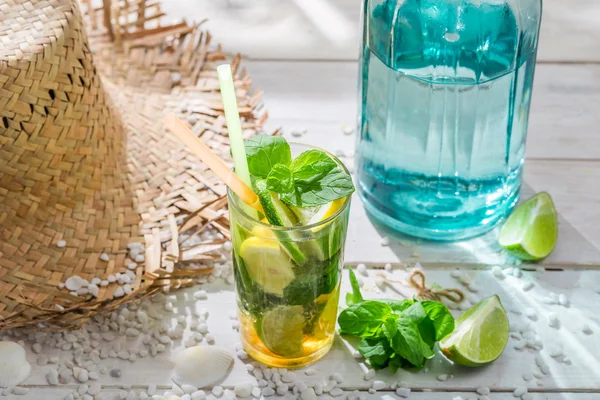 Sweet mojito with citrus fruit — Stock Photo, Image