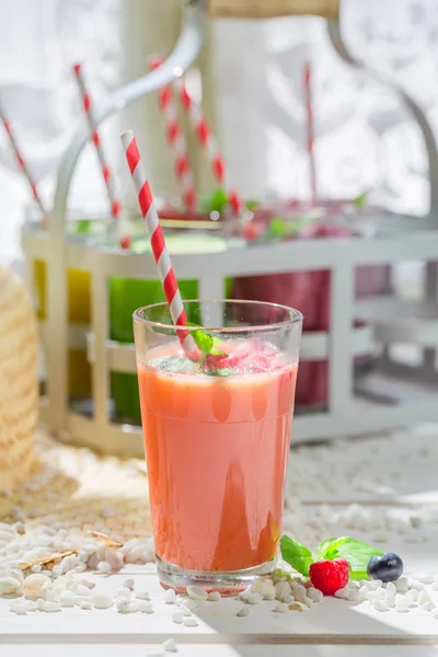 Yummy cocktail with berry fruits — Stock Photo, Image