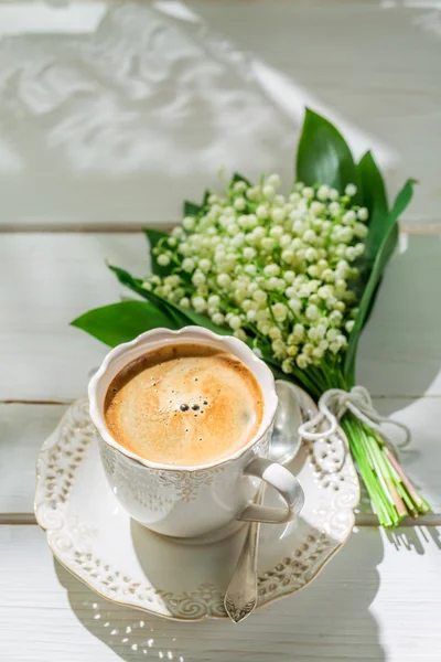 Sladká káva na snídani — Stock fotografie