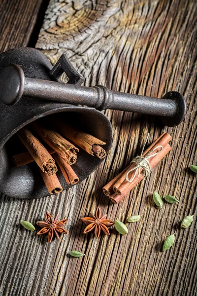 Mortar with sweet spices — Stockfoto