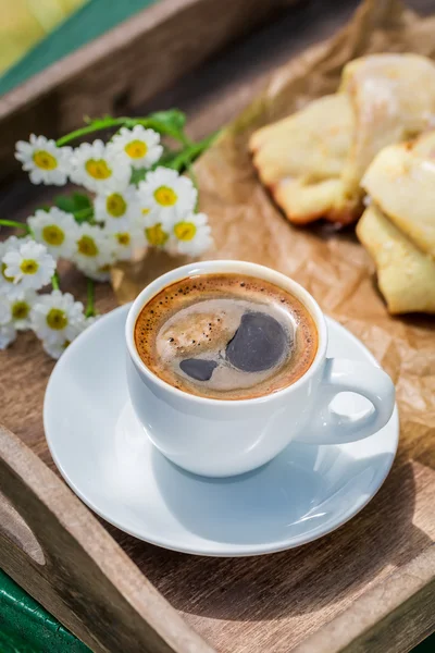 맛 있는 뜨거운 커피 — 스톡 사진