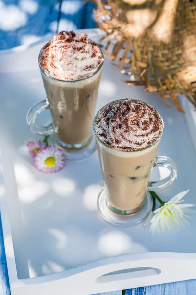 Delizioso caffè con ghiaccio — Foto Stock