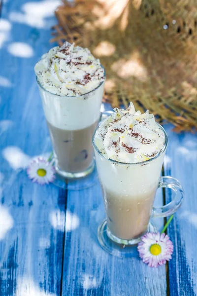 Sweet latte with ice — Stok fotoğraf