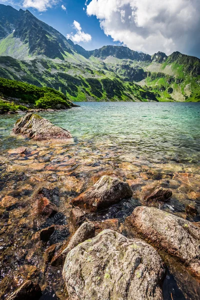 Hermoso estanque en las montañas Tatra — Foto de Stock
