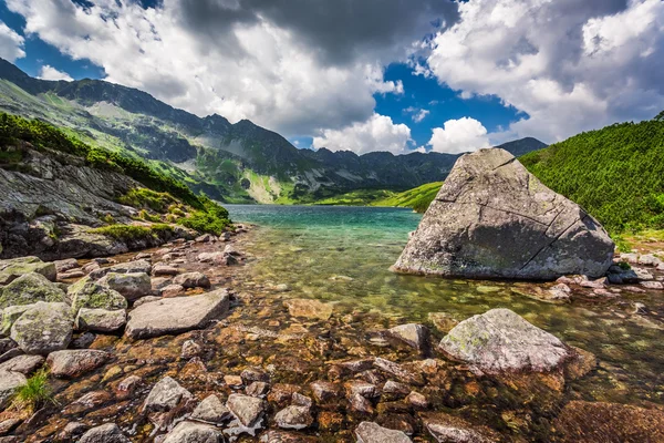 Hermoso estanque en las montañas — Foto de Stock