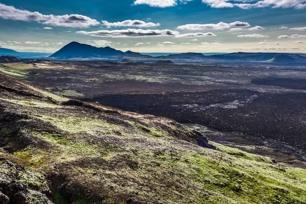 Alan tarafından lav yanardağ, İzlanda patlama sonra yok — Stok fotoğraf
