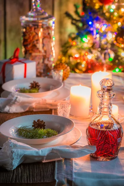 Tradizionalmente la tavola di Natale — Foto Stock