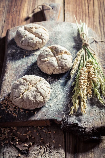 Tasty buns with whole grains — Stock Photo, Image