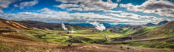 Panorama de la centrale géothermique en Islande — Photo