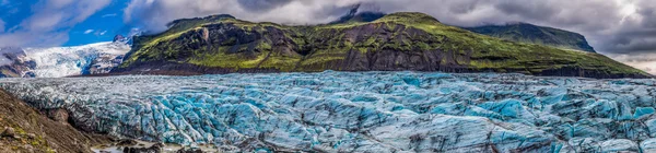 Πανόραμα του εντυπωσιακή Vatnajokull παγετώνας και βουνά στην Ισλανδία — Φωτογραφία Αρχείου