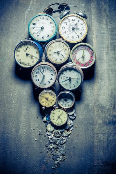 빈티지 시계 및 부품 — 스톡 사진