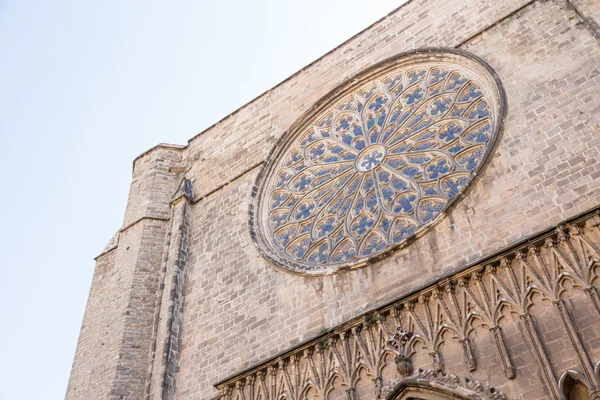 Rosette de l'église Santa Maria à Barcelone — Photo