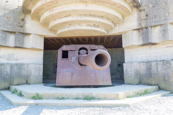 Former german artillery cannon of WW2 — Stock Photo, Image