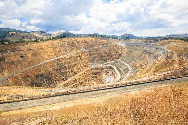 Open pit di una miniera d'oro Martha a Waihi, Nuova Zelanda — Foto Stock