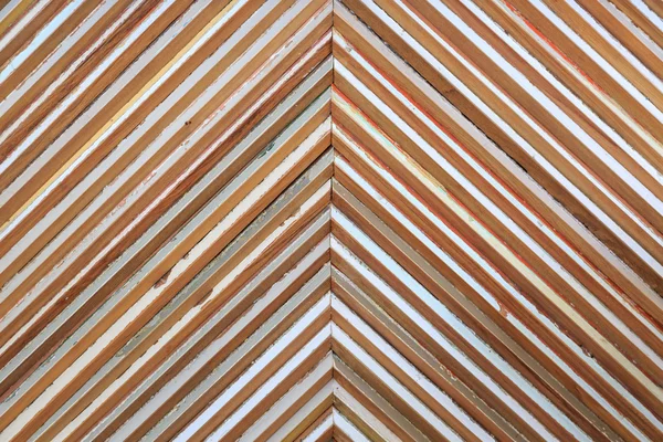 Wall of wooden triangle shapes — Stock Photo, Image