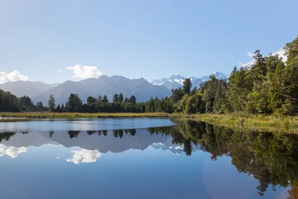 Lake Matheson and Mount Cook — Stock Photo, Image