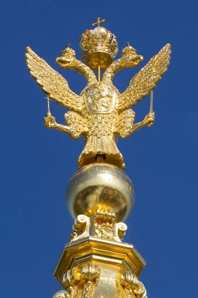 Russian golden double headed eagle — Stock Photo, Image