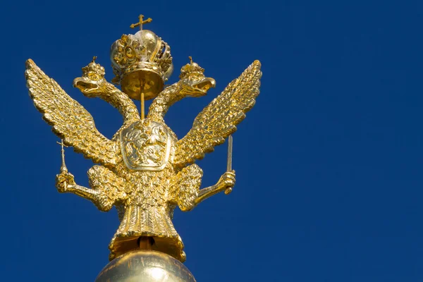 Russian golden double headed eagle — Stock Photo, Image