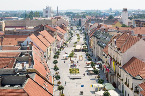 Fußgängerzone in Trnava, Slowakei Stockbild