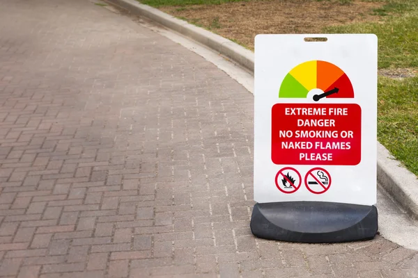 Sign for extreme fire danger — Stock Photo, Image