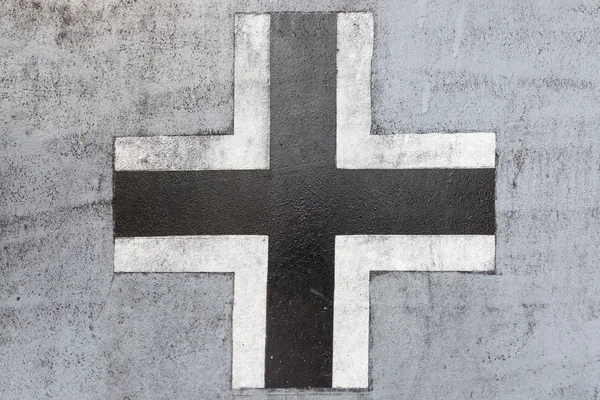 Svart och vitt tyska korset från andra världskriget Royaltyfria Stockbilder