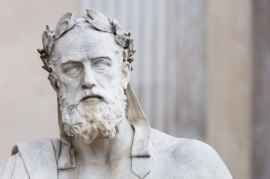 Yunan filozofu Xenophon heykelinin portre