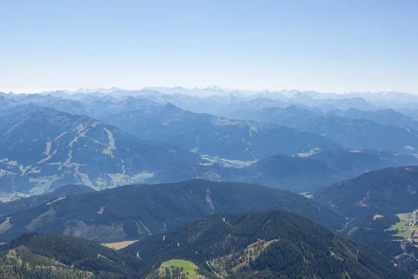 Landschap gezien vanuit Dachstein, Oostenrijk — Stockfoto