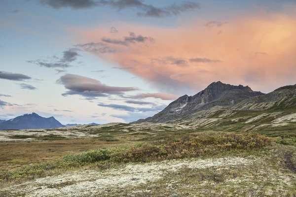 Yukon Montagne Coucher de soleil — Photo