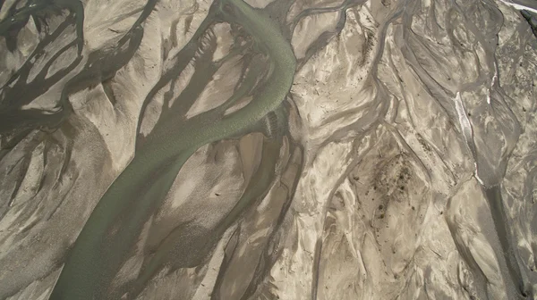 Braided river patterns — Stock Photo, Image