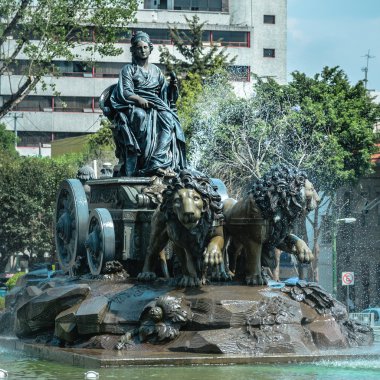 Cibeles fountain replica in Mexico City clipart
