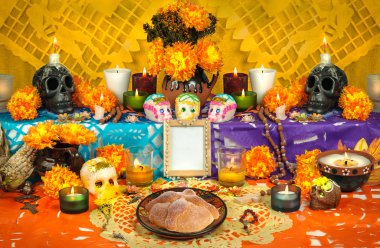 Mexican day of the dead altar (Dia de Muertos) clipart