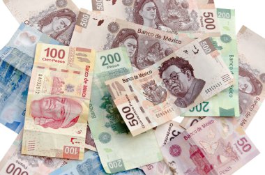Mexican Pesos Currency Bills clipart