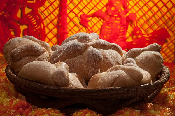 Day of the Dead bröd (Pan de Muerto) — Stockfoto