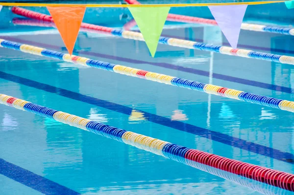 Swimming pool lanes — Stock Photo, Image