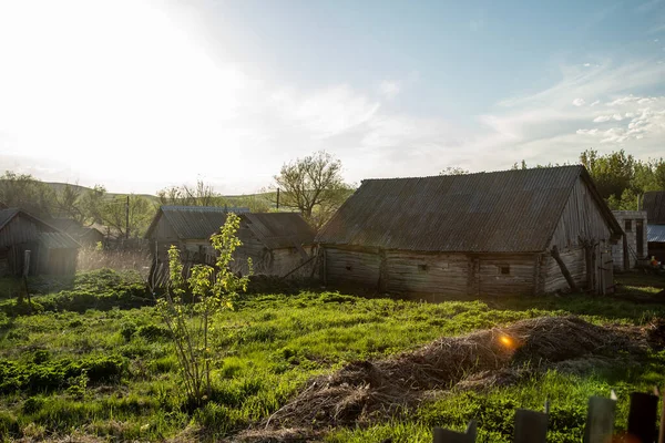 Klassisches Russisches Dorf Sommer — Stockfoto