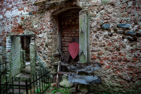 旧城の赤レンガの壁 — ストック写真