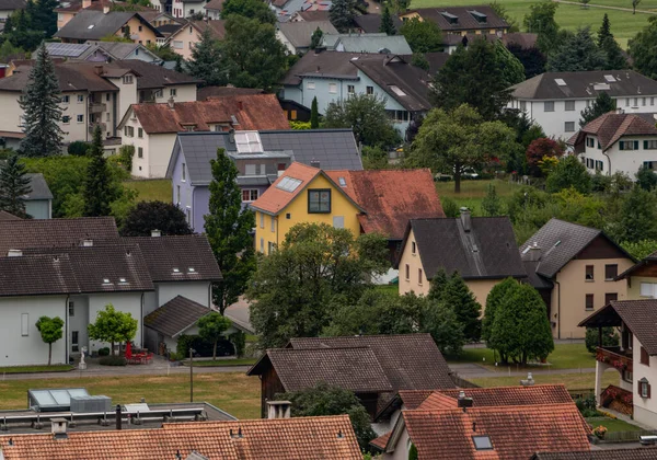 Uma Imagem Paisagem Residencial Balzers Liechtenstein — Fotografia de Stock
