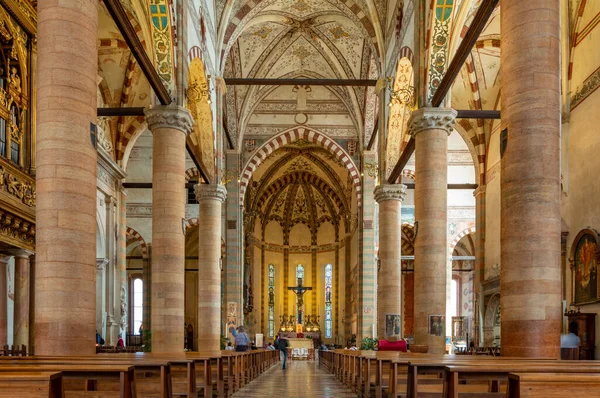 Uma Imagem Interior Basílica Santa Anastácia — Fotografia de Stock