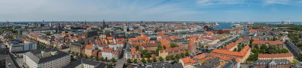Панорамная Фотография Города Копенгагена Сделанная Вершины Церкви Спасителя Нашего — стоковое фото