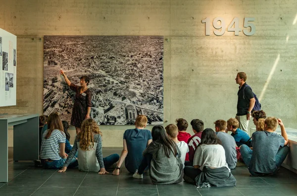 Picture Class Children Attending History Lesson Topography Terror — ストック写真