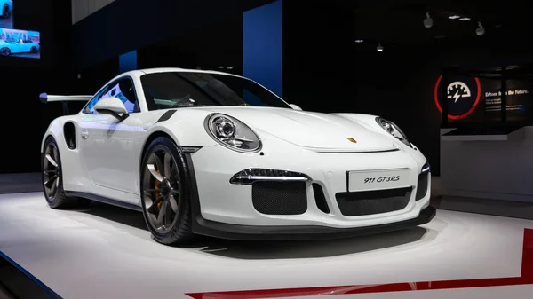 Zdjęcie Porsche 911 Gt3 Zrobione Warsztacie Samochodowym Berlinie — Zdjęcie stockowe