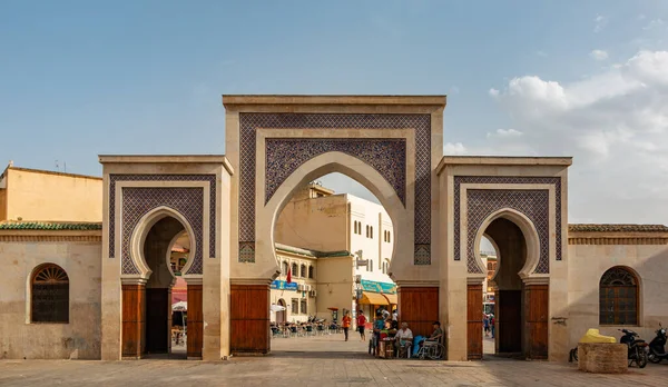 Una Foto Puerta Bab Rcif Fez — Foto de Stock