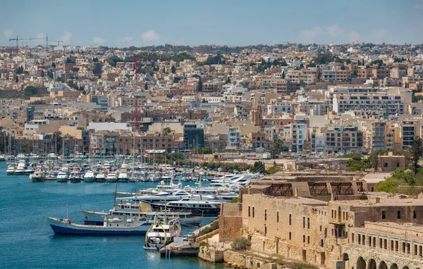 Μια Φωτογραφία Της Marina Manoel Island Yacht Μέρος Της Valletta — Φωτογραφία Αρχείου