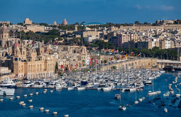 Bild Senglea Waterfront Marina Sett Utifrån Valletta — Stockfoto